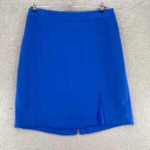 Talbots Skirt Womens 18W Petite Blue Pencil Slit Below Knee Office Career Work